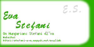 eva stefani business card